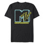 MTV Men's Neon Lights Logo Short Sleeve T-Shirt