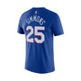 Men's Ben Simmons Royal Philadelphia 76ers Diamond Icon Name and Number T-shirt