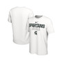 Men's White Michigan State Spartans On Court Bench T-shirt