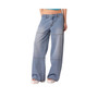 Women's Seam Detailed Low Rise Wide Leg Jeans
