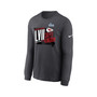 Men's Anthracite Kansas City Chiefs Super Bowl LVII Local Phrase Long Sleeve T-shirt