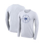 Men's White Duke Blue Devils Basketball Icon Legend Performance Long Sleeve T-shirt