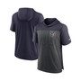 Men's Heathered Charcoal and Navy Houston Texans Performance Hoodie T-shirt