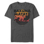 Men's Disney The Lion King Hakuna Matata Sunset Silhouette Poster Short Sleeve T-shirt