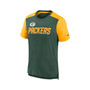 Men's Heathered Green, Heathered Gold Green Bay Packers Color Block Team Name T-shirt