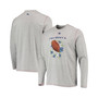 Men's Heather Gray New England Patriots Sport Lei Pass Long Sleeve T-shirt
