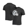 Men's Black Las Vegas Raiders Helmet Logo Tri-Blend T-shirt