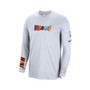 Men's White Miami Heat 2022/23 City Edition Pregame Warmup Long Sleeve Shooting Shirt