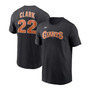 Men's Will Clark Black San Francisco Giants Cooperstown Collection Name Number T-shirt