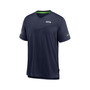Men's Heather Navy Seattle Seahawks 2022 Sideline Coach Chevron Lock Up Performance V-Neck T-shirt