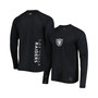 Men's Black Las Vegas Raiders Interval Long Sleeve Raglan T-shirt