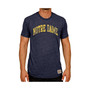 Men's Heather Navy Notre Dame Fighting Irish Vintage-Inspired Arch Tri-Blend T-shirt