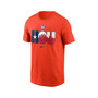Men's Orange Houston Astros Wordmark Local Team T-shirt