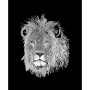 Men's Raglan Baseball Word Art Lion T-shirt