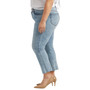 Plus Size Ruby Mid Rise Straight Cropped Jeans