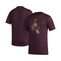 Men's Maroon Arizona State Sun Devils Basics Secondary Pre-Game AEROREADY T-shirt