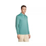 Men's Tall Long Sleeve Super Soft Supima Polo Shirt with Pocket