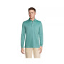 Men's Tall Long Sleeve Super Soft Supima Polo Shirt with Pocket