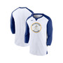 Men's White, Royal Milwaukee Brewers Rewind 3/4-Sleeve T-shirt