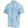 Men's Light Blue Kansas Jayhawks Vintage-Like Floral Button-Up Shirt