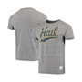 Men's Heather Gray Michigan Wolverines Vintage-Inspired Hail Tri-Blend T-shirt