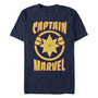 Marvel Men's Captain Marvel Retro Captain Marvel Emblem Short Sleeve T-Shirt