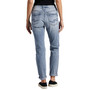 Women's Boyfriend Mid Rise Button Fly Slim Leg Jeans