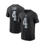 Men's Derek Carr Black Las Vegas Raiders Name and Number T-shirt