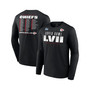 Men's Branded Black Kansas City Chiefs Super Bowl LVII Varsity Roster Long Sleeve T-shirt