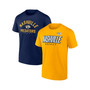 Men's Branded Gold, Navy Nashville Predators Wordmark Two-Pack T-shirt Set
