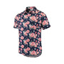 Men's Navy Detroit Tigers Floral Linen Button-Up Shirt