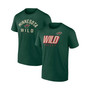 Men's Branded Green Minnesota Wild Wordmark Two-Pack T-shirt Set