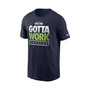 Men's College Navy Seattle Seahawks 2021 NFL Training Camp Gotta Work T-shirt