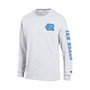 Men's White North Carolina Tar Heels Team Stack Long Sleeve T-shirt