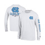 Men's White North Carolina Tar Heels Team Stack Long Sleeve T-shirt