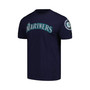 Men's Navy Seattle Mariners Team Logo T-shirt