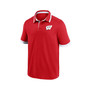 Men's Branded Red Wisconsin Badgers Color Block Polo Shirt