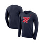 Men's Navy Ole Miss Rebels Legend Wordmark Performance Long Sleeve T-shirt