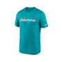 Men's Aqua Miami Dolphins Legend Wordmark Performance T-shirt