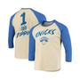 Men's Obi Toppin Cream New York Knicks NBA 3/4 Sleeve Raglan T-shirt