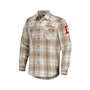 Men's NFL x Darius Rucker Collection by Tan Denver Broncos Flannel Long Sleeve Button-Up Shirt