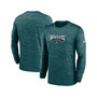 Men's Midnight Green Philadelphia Eagles Sideline Team Velocity Performance Long Sleeve T-shirt