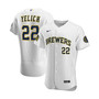 Men's Christian Yelich White Milwaukee Brewers Alternate Authentic Player Jersey