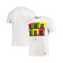 Men's White Beast Mode Step And Repeat Pattern T-shirt