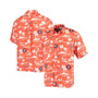 Men's Orange, Navy Houston Astros Vintage-Like Short Sleeve Button-Up Shirt