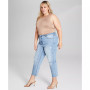 Trendy Plus Size Ripped Mom Jeans