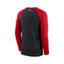 Men's Black and Red Cincinnati Reds Game Authentic Collection Performance Raglan Long Sleeve T-shirt