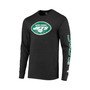 Men's Heathered Black New York Jets Halftime Long Sleeve T-shirt