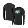 Men's Heathered Black New York Jets Halftime Long Sleeve T-shirt