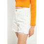 Women's Destroyed Hem Denim Shorts